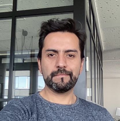 Jorge Cubillos, informal portrait in an office